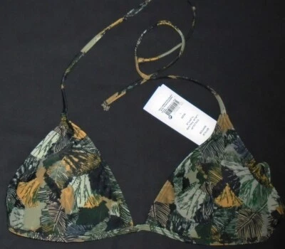French Connection FCUK La La Palms Bikini Top turtle green Size L New Tags BNWT - Image 1 of 3