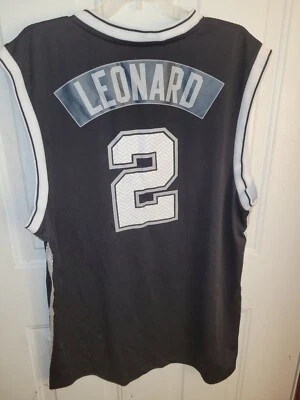 Camiseta Adidas NBA San Antonio Spurs Kawhi Leonard preta Alt masculina 2XL - Imagem 1 de 3