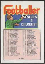 A&BC-FOOTBALL 1972 SCOTTISH (BLUE BACK 01-89)-#73a- (BLUE) UNMARKED CHECKLIST