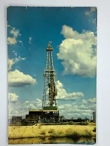 Postcard Drilling Rig Oil Companies Texas Drilling Scene H322 - Bild 1 von 2