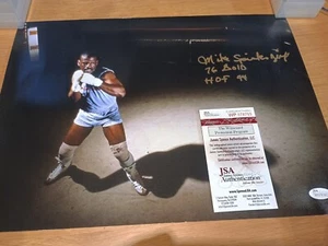 Michael Spinks Signed 16x12/A3 Photo Boxing Champion Fought Mike Tyson JSA - Picture 1 of 3