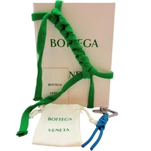 Auth BOTTEGA VENETA Keyring Nappa Triangle Key Holder Green Metallic #36635611 - Picture 1 of 5