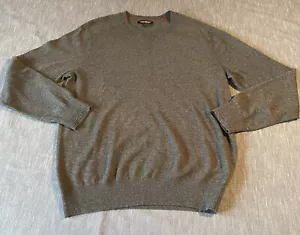 Banana Republic Italian Hil 80% Lana Merino 20% Nylon Crew Gris Suéter Hombre L - Imagen 1 de 3