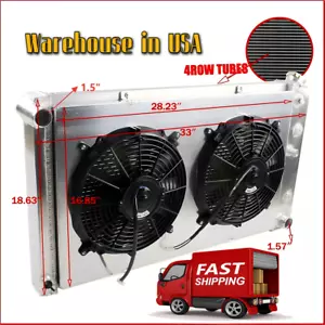 Fit For 1968-1972 Buick Sportwagon / 1966-1969 Wildcat Radiator 4 Row+Shroud Fan - Bild 1 von 13