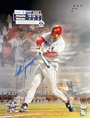 Scott Spiezio Signed 16x20 Photo Angels 2002 WS PSA 4A81585 - Image 1 of 2