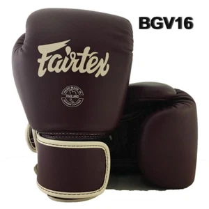 FAIRTEX BGV16 MAROON COLOR MUAY THAI KICK BOXING GLOVES MMA TRAINING WOMEN NEW - Picture 1 of 5