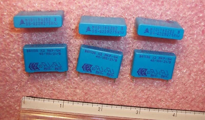 QTY (50) .22uf 275Vac X2 RFI SUPPRESSION POLYPROPYLENE FILM B81130B1224M EPCOS