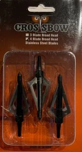 9 Jagdspitzen für Armbrust + Bogen, 125 grain schraubbar 4 blades Messerstahl - Bild 1 von 5