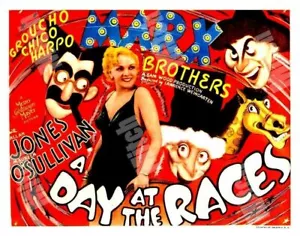 MARX BROTHERS A DAY AT THE RACES LOBBY TITLE CARD PRINT GROUCHO 1937 11 x 14 - Picture 1 of 1