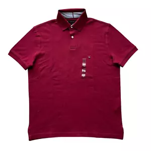 NWT Tommy Hilfiger Men's THFLEX Regular Fit Solid Short Sleeve Mesh Polo Shirt - Picture 1 of 198