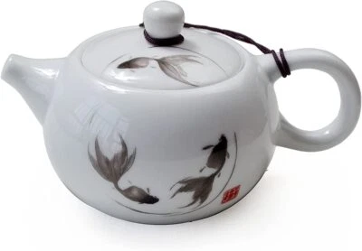 Bule de chá de porcelana, 6 oz conjunto de chá branco chinês gongfu - Imagem 1 de 4