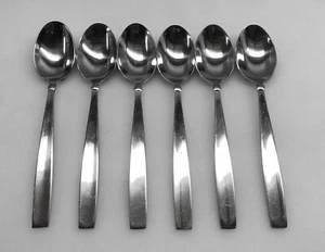 SILVERWARE ~ ONEIDA " ATTALIA " STAINLESS (6) TEASPOONS 6 1/4" L GR8 4 EASTER - Picture 1 of 3