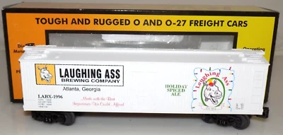 Rail King MTH Trains Laughing Ass Brewing Company Reefer Car Item #33-78051 - Image 1 of 4