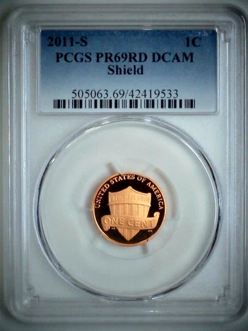 2011-S 1C Lincoln Shield  PCGS PR69RD DCAM 23stt0112 Cover