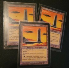 Set of 3 MTG Forbidding Watchtower Urza's Legacy 140/144 Regular Uncommon qty 3