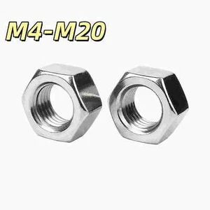 Left Hand Thread Hexagon Full Nuts Hex Nut A2/304 Stainless Steel DIN 934 M4-M20 - Picture 1 of 19