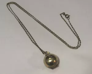 Gold Plated American Double Chain with Ball Pendant Length approx. 50cm - Picture 1 of 4