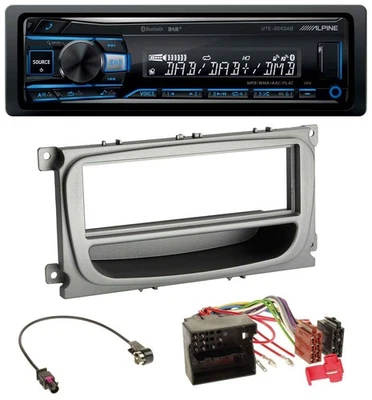 Alpine USB Bluetooth DAB MP3 Autoradio für Ford Focus Galaxy C-Max ab 2007 silbe - Bild 1 von 4