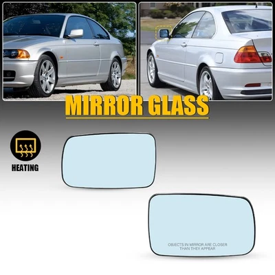 Left&Right Side Blue Tinted Mirror Glass Heated For BMW 323Ci 328Ci 330Ci 745i — 第 1/4 张图片