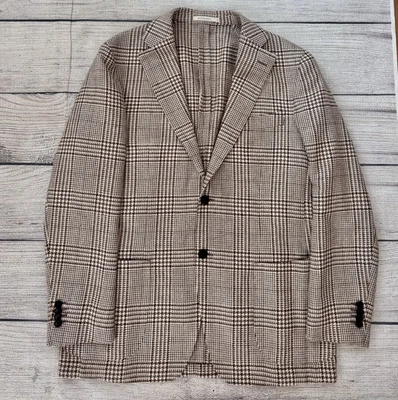 SUITSUPPLY HAVANA PATCH NWOT 44US 54EU Brown Slim Alpaca Wool Silk Button Blazer - Image 1 of 4