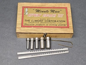 DuMont Keyway Broach Set 1/16" & 3/32"-A 1/4 5/16 3/8 7/16 1/2 Bushing Machinist - Picture 1 of 10