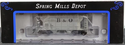 SPRING MILLS DEPOT  141006-08 B&O N-34 WAGONTOP COVER HOPPER #630494 NEW IN BOX - Image 1 of 2