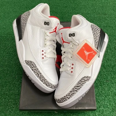 Talla 10.5 - Zapatillas Air Jordan 3 Retro 2011 Blanco Cemento 136064-105 ¡Envío Rápido! Foto 1 de 4