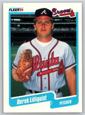1990 Fleer #588b Derek Lilliquist Atlanta Braves - Image 1 of 2