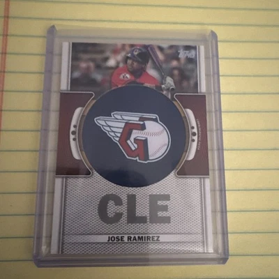 2023 Topps Commemorative Team Logo Jose Ramirez #TLP-JRA Cleveland Guardians - Image 1 of 2