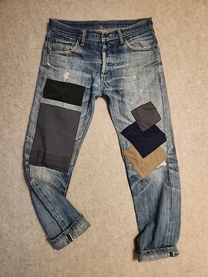 vtg Levis 501xx Jean Men 30x29 Blue Big E redline LVC Selvedge Patch work repair - Image 1 of 4
