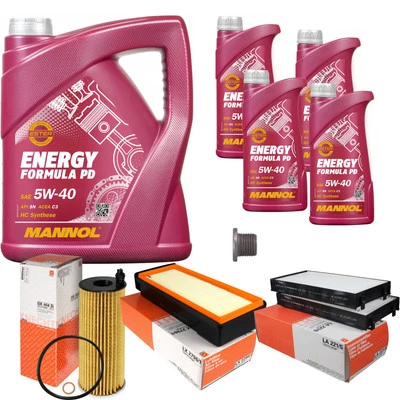 Mahle Inspección Set 9L mannol Energía Fórmula Pd 5W-40 para BMW X5 Xdrive30dV - Imagen 1 de 4