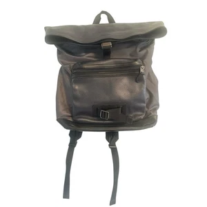 Coach Black Terrain Explorer Pack | Nylon & Leder Rolltop Rucksack | Neu ohne Etikett - Bild 1 von 16
