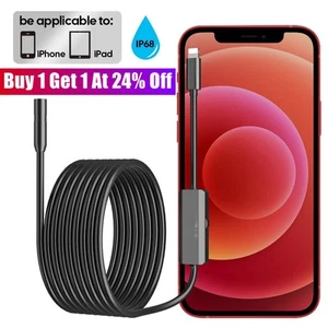 Waterproof Endoscope Home Car Tube Inspection Camera for iPhone 14/13/12/11 iPad - Picture 1 of 21