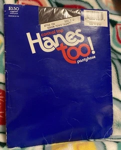 Vintage Hanes Too Pantyhose Size C-D Color:Town Taupe-New - Picture 1 of 3