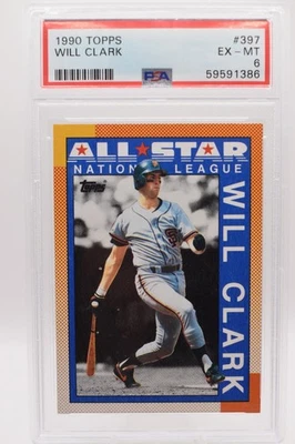 1990 Topps - All-Star Will Clark #397 PSA 6 - Image 1 of 2