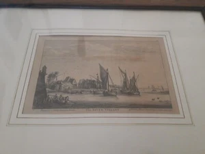 THE RIVER VILLAGE - LONDON 3 JAN 1785 - STAMPA ANTICA IN CORNICE - CARINGHTON B - Picture 1 of 3