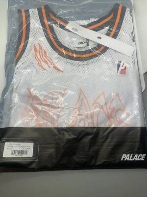 Lotties x Palace airtex vest white Jersey XL thrasher skate - Image 1 of 4