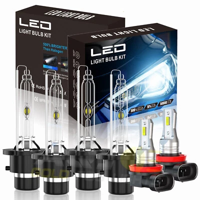 For Infiniti Q60 2014-2016 6X HID 6000K LED Headlight Bulbs Hi/Lo+Fog Light Kit Foto 1 de 4