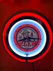 @@ JAX New Orleans Fishing Beer Bar Man Cave RED Neon Advertising Clock Sign for sale