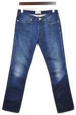 ACNE STUDIOS Max Recycle Jeans Mens W32/L32 Blue Faded Regular Fit Zip
