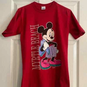 Vintage Disney Mickey Mouse Myrtle Beach Tee, Adult Small, Velva Sheen Brand - Picture 1 of 3