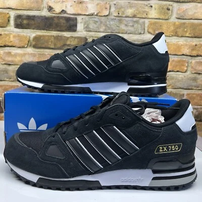 Mens Size 11 - Adidas ZX 750 Low Black White Gold New Sneakers Retro Shoes - Image 1 of 4