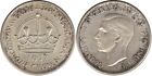 Australia: 1937 One Crown KGVI silver Five Shillings 5/- UNC, scuff near nose