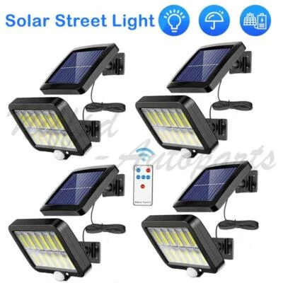 NIFFPD-AUTOPARTS 1-4X Outdoor Solar Wall Light LED Motion Sensor Bright Flood Street Lamp 3 Modes