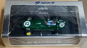 Lotus 16, #12 Cliff Allison, German Grand Prix 1958. 1:43 Spark S1836. NEW. - Picture 1 of 6