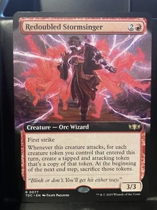 Tarjeta mágica redoblada Stormsinger arte extendido casi nuevo/m Tarkir Dragonstorm Magic The Gathering - Imagen 1 de 1
