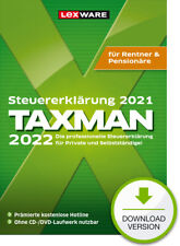 Lexware Taxman 2022 für Rentner - Für das Steuerjahr 2021 - PC Download Version