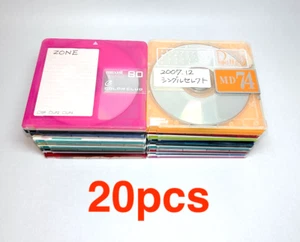 MD 20 Used MiniDiscs Lot Pre Recorded Mixed Brands No Cases 74min and 80min - Picture 1 of 6