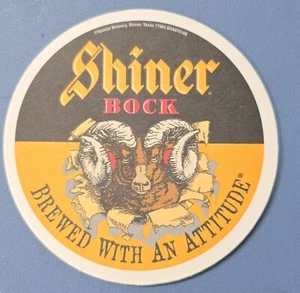 Shiner Bock Beer -Brewed With an Attitude - Coaster Spoetzl Brewery Shiner TEX - Picture 1 of 2