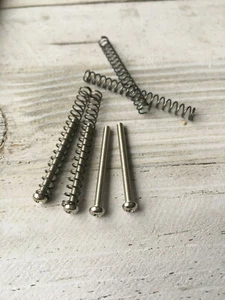 4 Pack of Humbucker Pickup Mounting Screws With Springs Chrome Finish - Picture 1 of 1